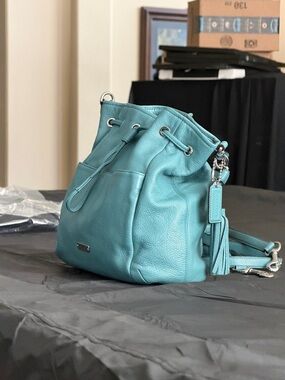 Coach Teal Leather Shoulder Bag